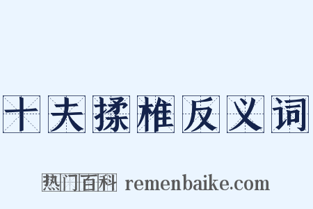 十夫揉椎反义词是什么意思的图片